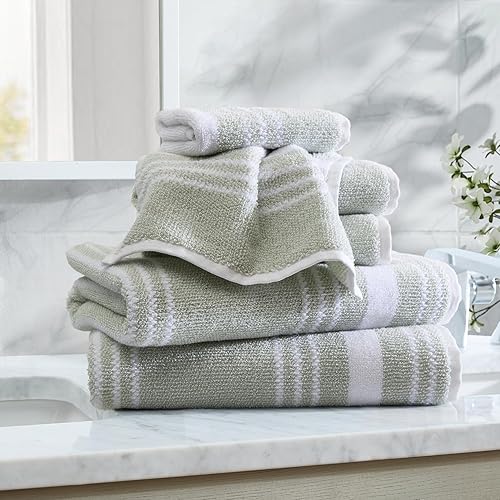 Vista 47 de Nautica - Toallas de baño, 100% algodón esponjoso suave y absorbente, altamente absorbentes y de secado rápido, toallas de baño de peso medio
