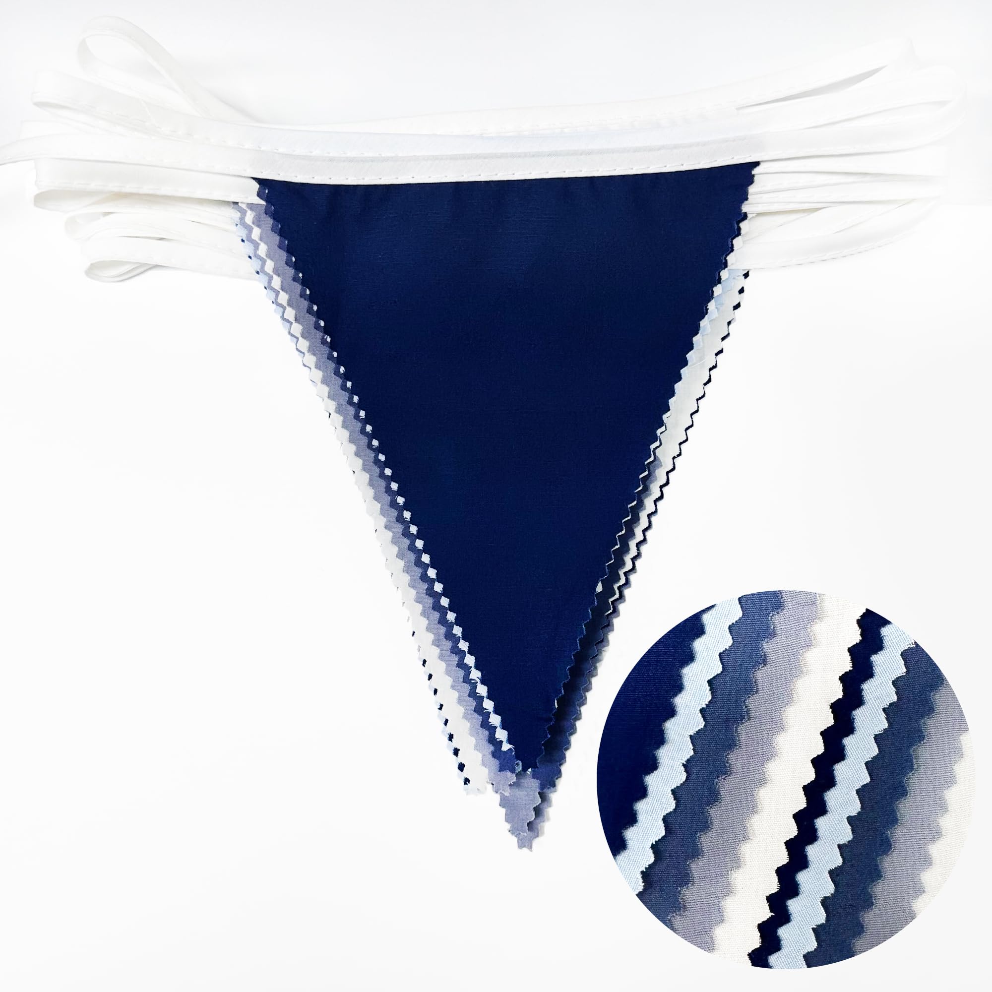 Wimpelkette mit königlicher Dreiecksflagge, 90 cm, Dunkelblau, Stoffgirlande für Hochzeit, Geburtstag, Ahoi Achor, nautischer Pirat, Braut, Babyparty, unter dem Meer, Party, Festivals, Dekoration