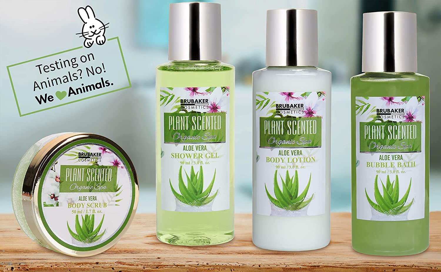 Amazon.com : BRUBAKER Cosmetics Bath and Shower Spa Gift Set - Aloe Vera -  5-Piece Gift Set : Beauty & Personal Care