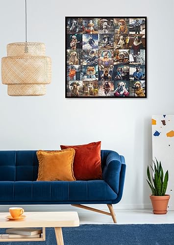 Miniatura 5 de Rompecabezas de perro de trabajo de 1000 piezas para adultos, rompecabezas de animales encantadores, divertido rompecabezas de cachorro de bulldog