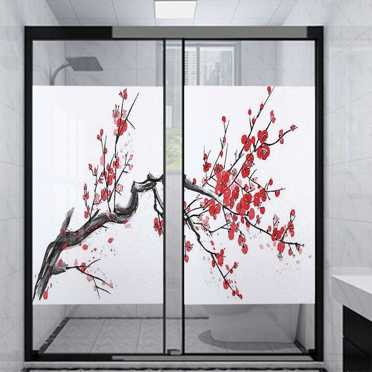 Amazon.com: Vermilion White Frosted Window Film Non-Adhesive