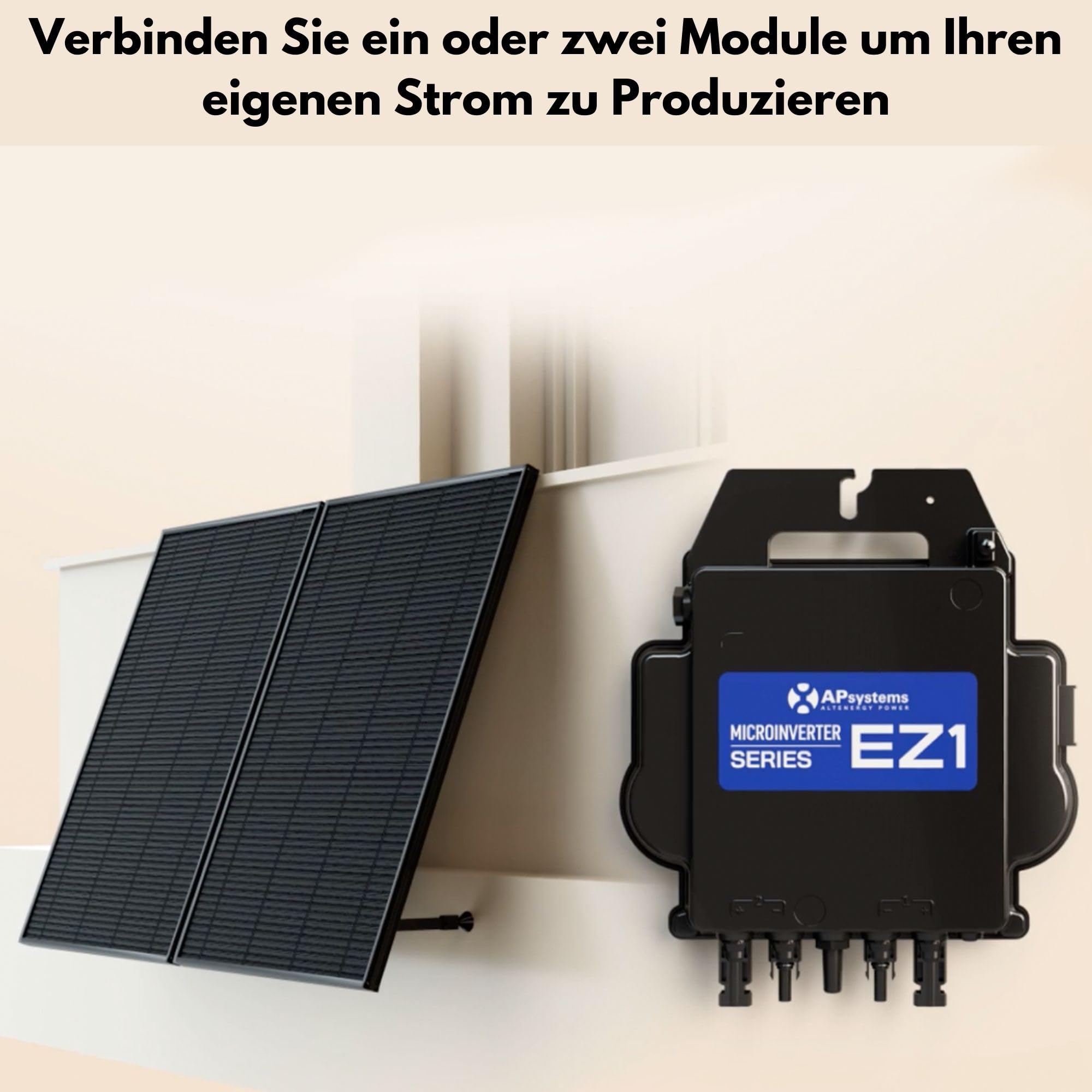 Wechselrichter 800W - APSystems EZ1-M 800Watt Mikrowechselrichter 800w mit WLAN & Bluetooth | Plug & Play Wechselrichter Balkonkraftwerk, 800w Wechselrichter PV VDE Zertifiziert