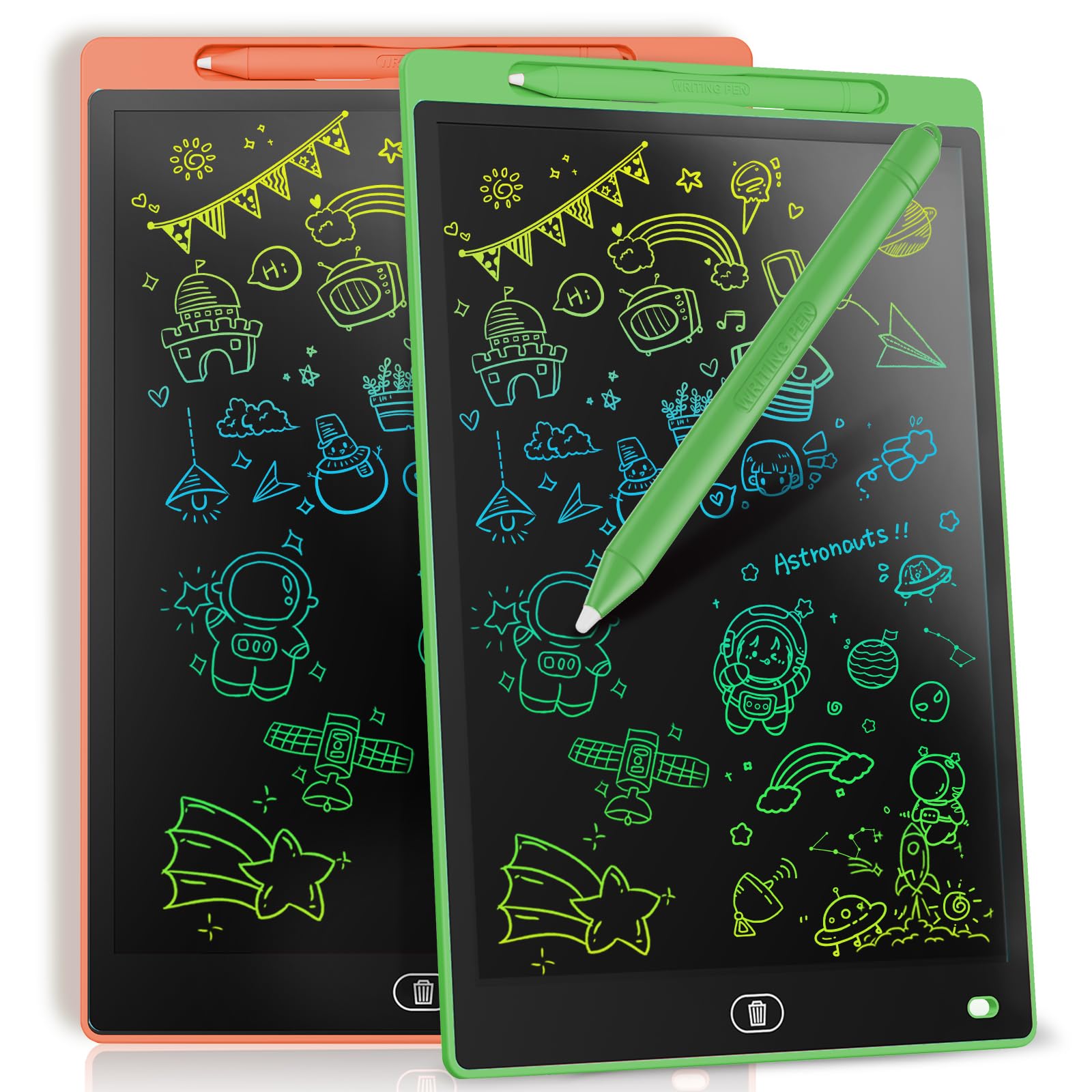 Genialba 2 Pack LCD Drawing Board 12 Inch, Colourful LCD Writing Tablet Erasable [Individual Package], Toddler Toys Learning Educational Toys for 2 3 4 5 6 7 Years Boys Girls (Blue&Pink) — view 17