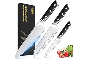 Professional Chef Knife Set: 3 High-Quality Knives for Precision Cutting