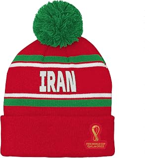 FIFA Official World Cup 2022 Country Bobble Hat, Adults, Iran White