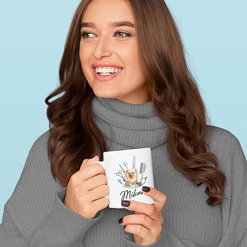 Miniatura 10 de Tazas de porcelana personalizadas únicas para amantes de los bomberos de 11 o 15 onzas con nombre, tazas de viaje blancas de bombero personalizadas,