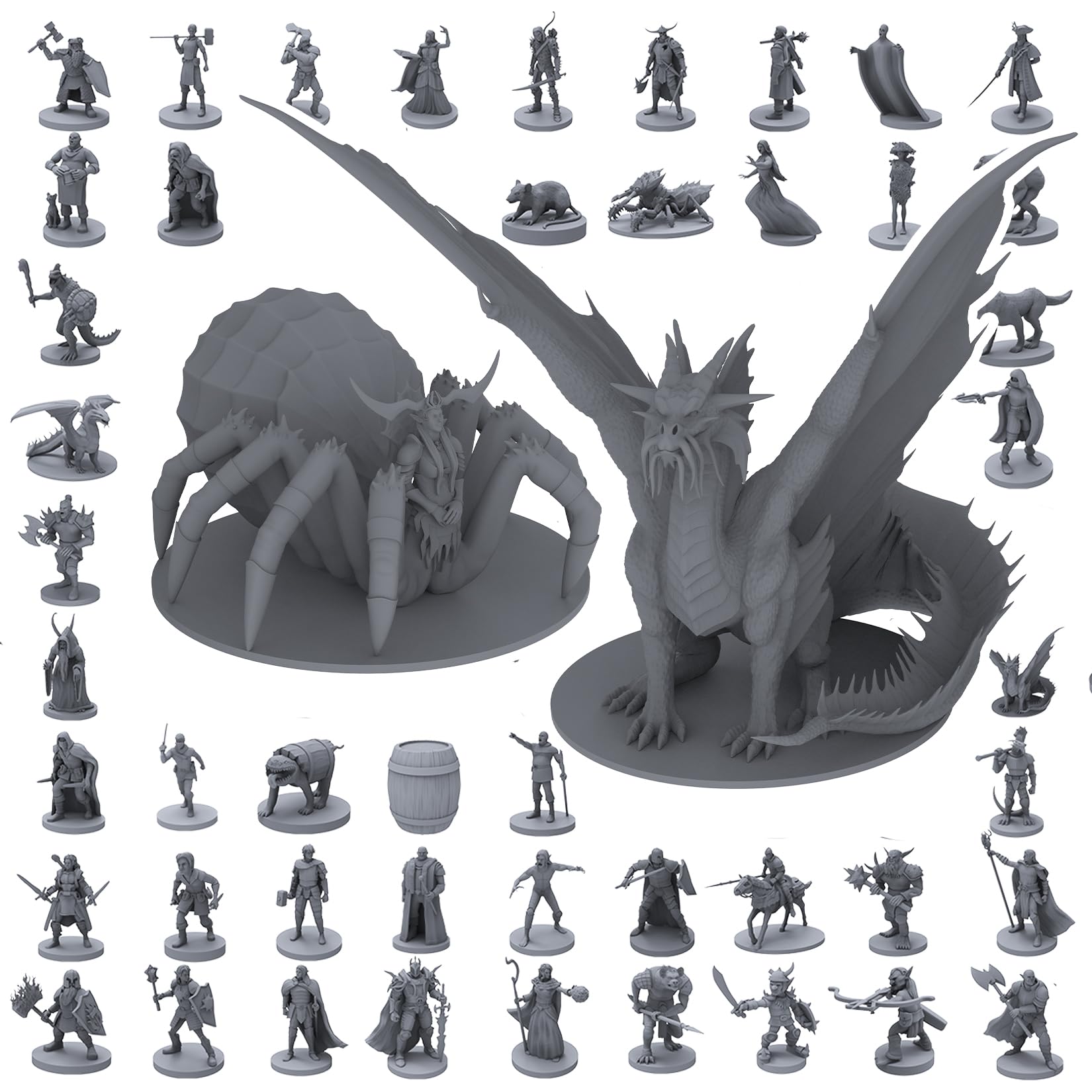 101 unikalnych miniatur - Mityczni bohaterowie pełne wydanie - rozmiar pasujący do DND