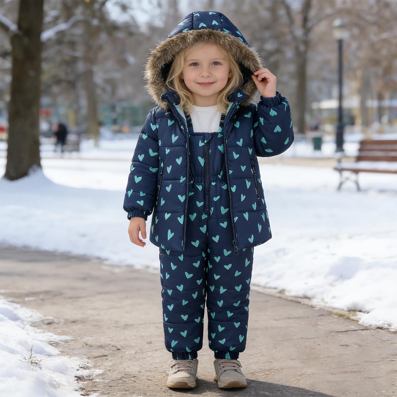 Generisch Abrigo de invierno para chaqueta con capucha de forro polar, resistente al viento, cremallera gruesa, ropa de abrigo