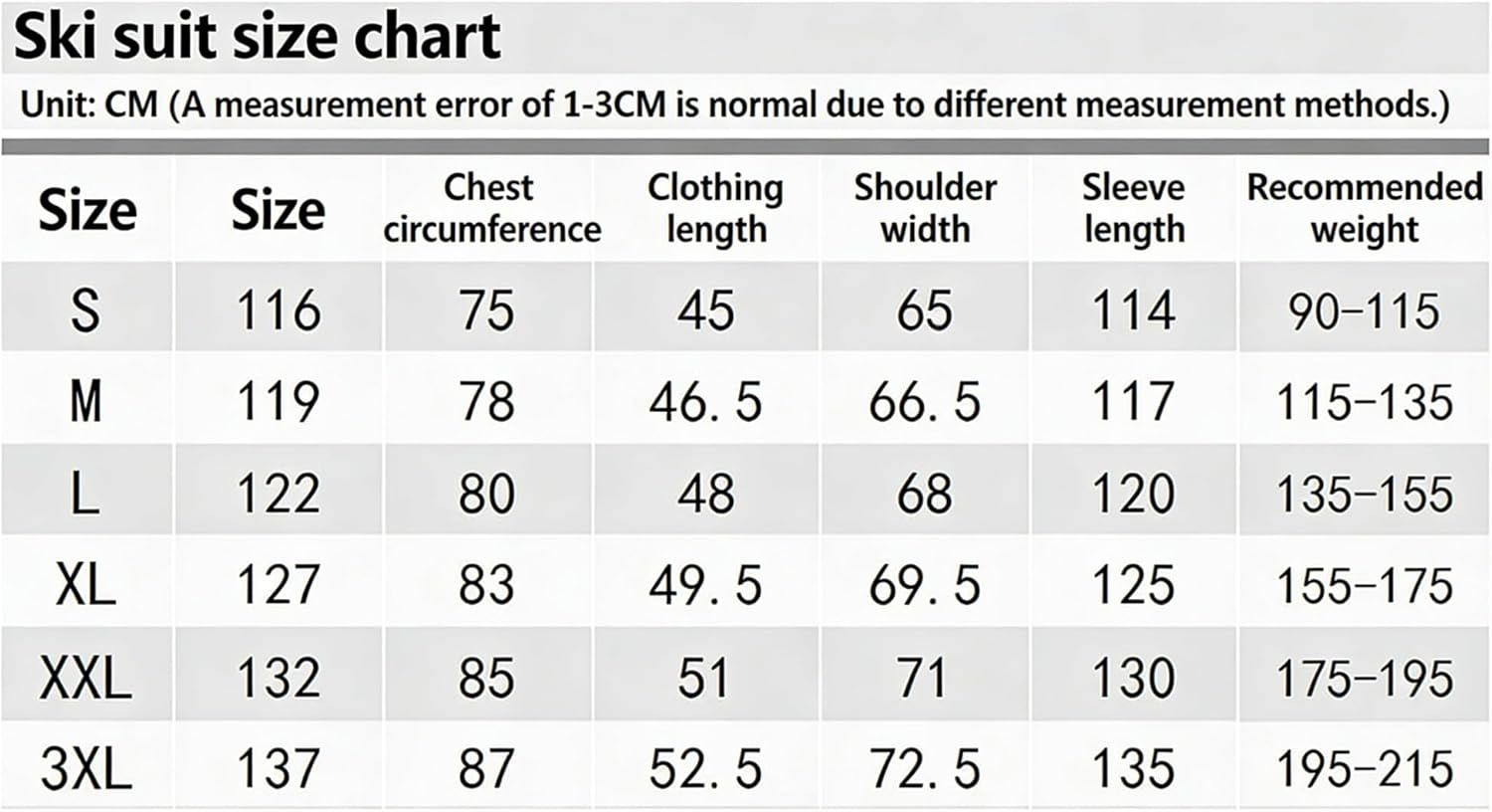 Snow Suit Ski suit men's and women's set, warm ski clothing and equipment Outdoor Snow Suits