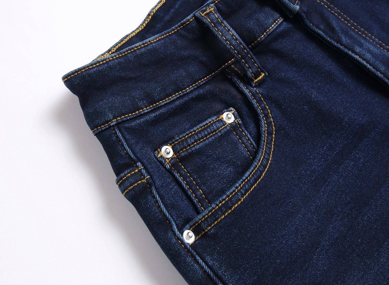 Boy's Fleece Lined Jeans Winter Jeans Thermal Thick Stretchy Skinny Fit Fashion Casual Denim Jeans Pants - Image 4