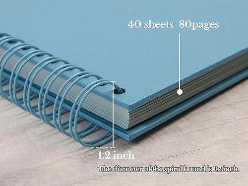 Miniatura 4 de Álbum de fotos de bricolaje con tapa dura, en blanco, para boda y aniversario, álbum de fotos familiar, álbum de recortes, Azul, 10 pulgadas