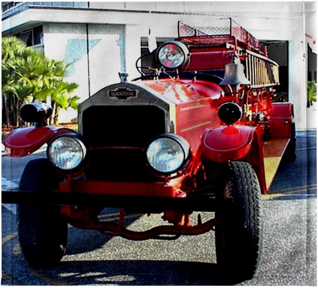 3dRose Old Fire Truck 22x30 Bath Hand Pool Towel
