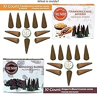Vista 198 de TRUMIRI Incense Cones - Combo Pack of 20 Cone Incense - 10 Nag Champa + 10 Palo Santo - Insence Cones - Incense Cones Scented - Cone Incense Scents