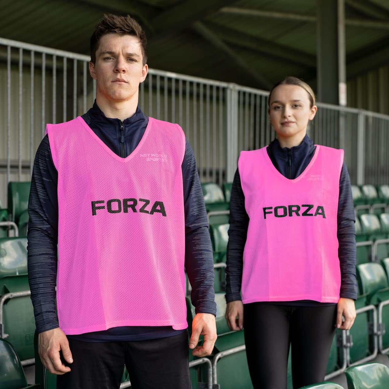 FORZA Soccer Training Pinnies/Scrimmage Vests/Sports Bibs | Packs of 5, 10 & 15 | Sizes Ranging from Kids to XXL