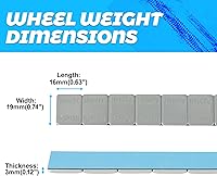 Vista 6 de EASYBERG Pesos de rueda de 1/4 onzas, parte trasera adhesiva fácil de despegar, peso de la rueda de neumáticos 36 onzas/caja, 144 piezas