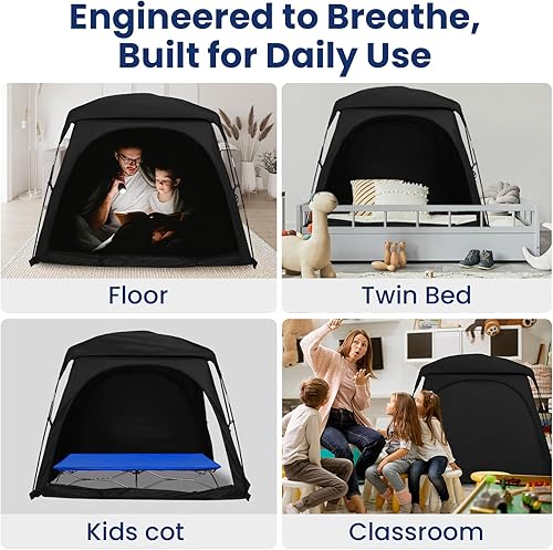 Miniatura 7 de Tienda de campaña opaca para empacar y jugar, mini cuna, cama y cuna de viaje para niños, cápsulas de dormir para bebés y niños pequeños, diseño