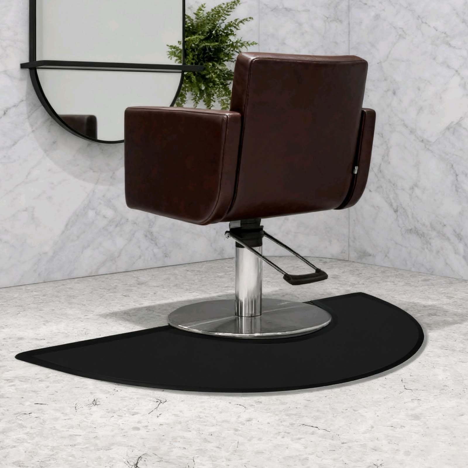 Salon Alfombra de suelo antifatiga Barber Shop Silla Estera para Silla Base Peluquería Belleza Esteras Oficina Comodidad Alfombra de suelo 3 pies x 5 pies (semicircular)