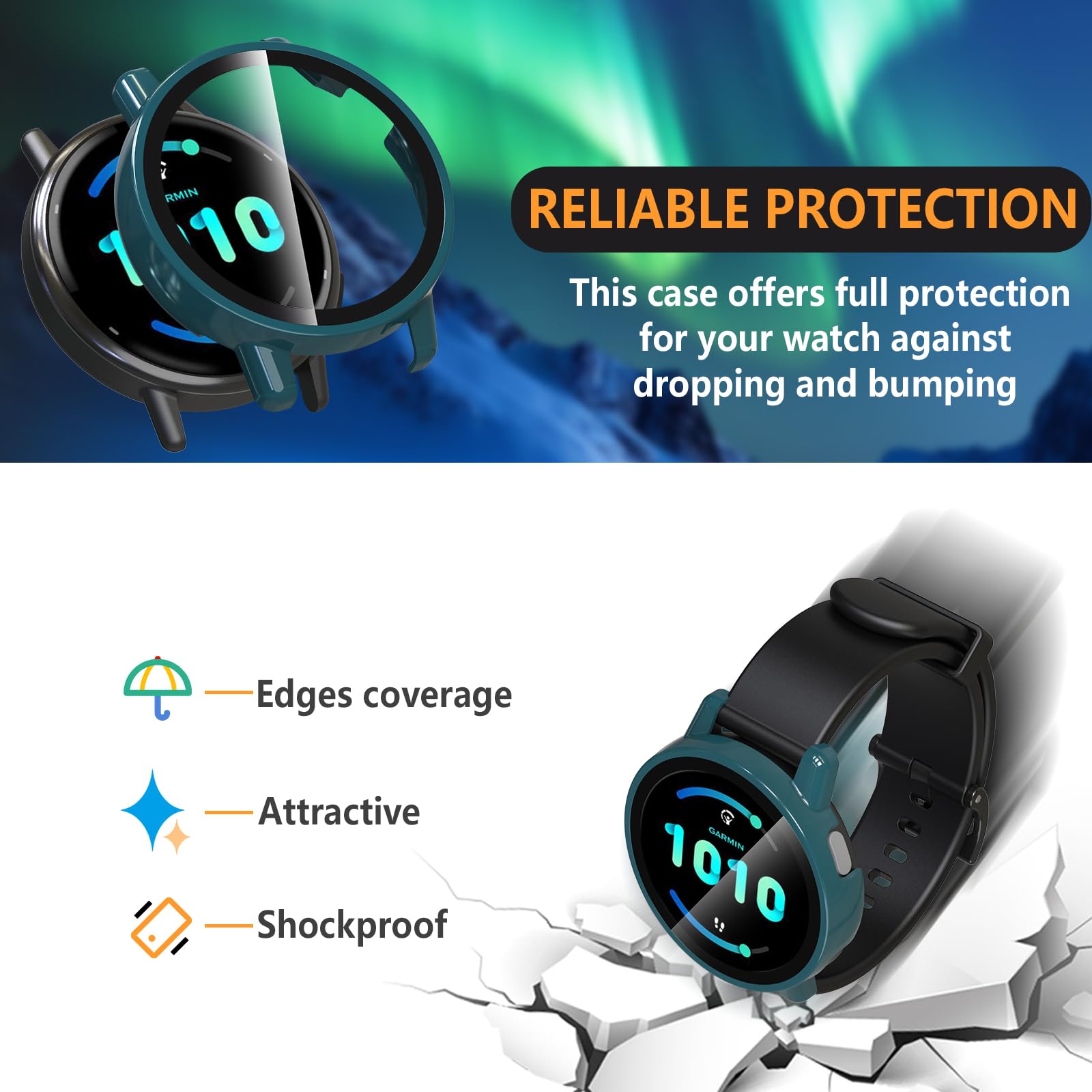 Hianjoo 5 stuks hoes met beschermfolie, compatibel met Garmin Vivoactive 5, rondom afdekking, pc-displaybescherming, beschermhoes, compatibel met Garmin Vivoactive 5 Hianjoo 5 stuks hoes met beschermfolie, compatibel met Garmin Vivoactive 5, rondom afdekking, pc-displaybescherming, beschermhoes, compatibel met Garmin Vivoactive 5
