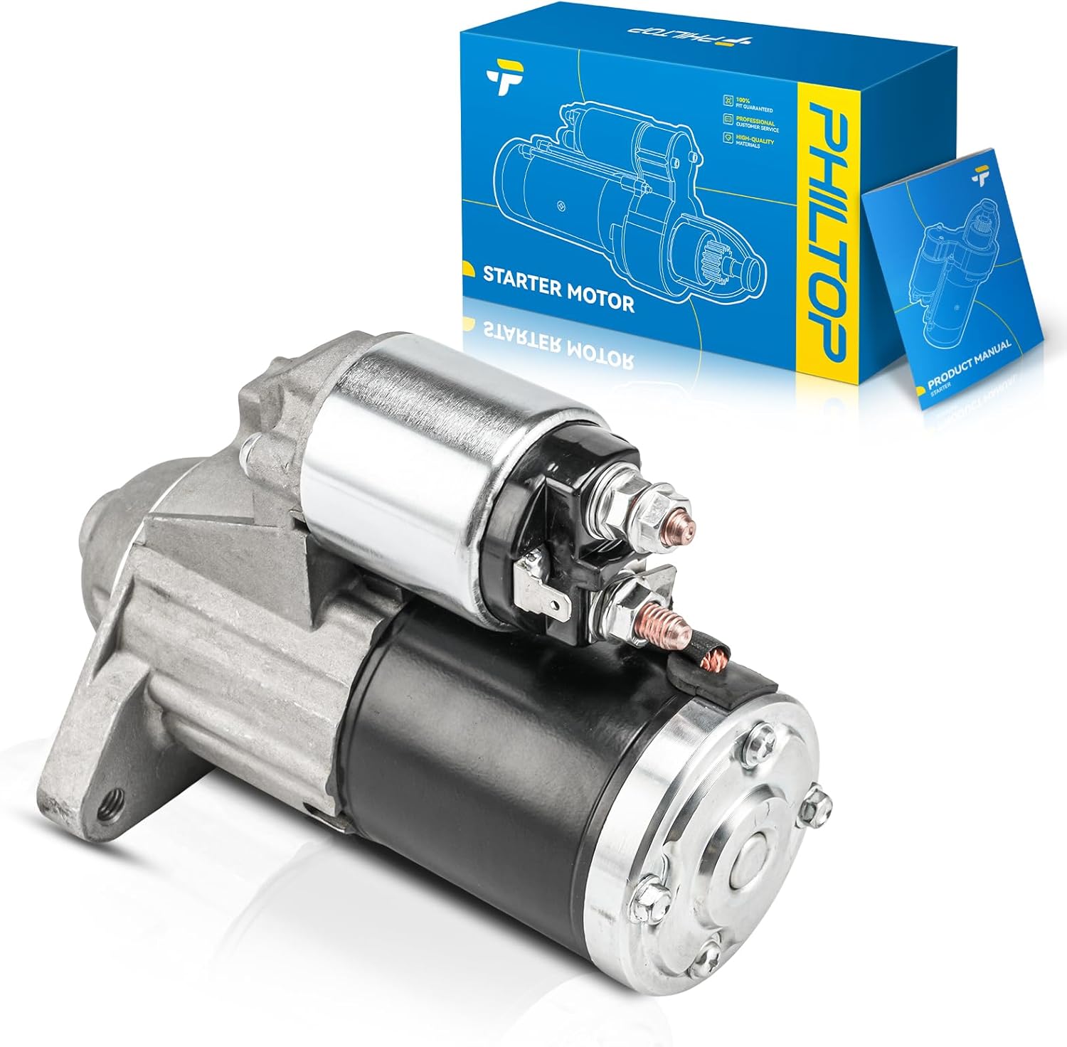 PHILTOP Starter Compatible with Jeep 2003-2006 Wrangler 4.0L Automatic 12V,1.4KW, CWPMGR,11 Tooth Pinion/Teeth