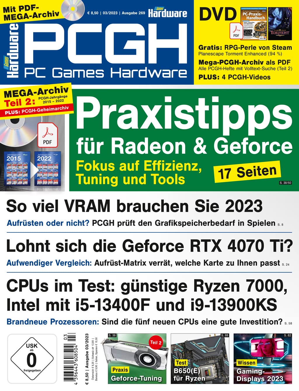 PC Games Hardware DVD 3/2023 "Praxistipps für Radeon & Geforce / DVD
