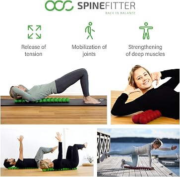SPINEFITTER by SISSEL Green | Massager for Back & Balance | Back Trainer relieves Tension and blockages Ideal for Pilates and Yoga | to Relax The Spine | for Home & Practice