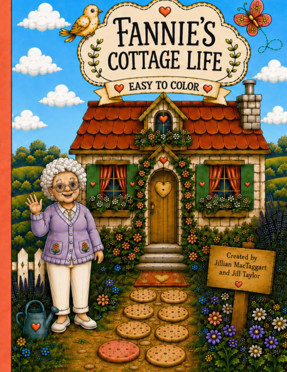 Fannie's Cottage Life Coloring Book: Bold & Easy Cozy Cottage Coloring Pages