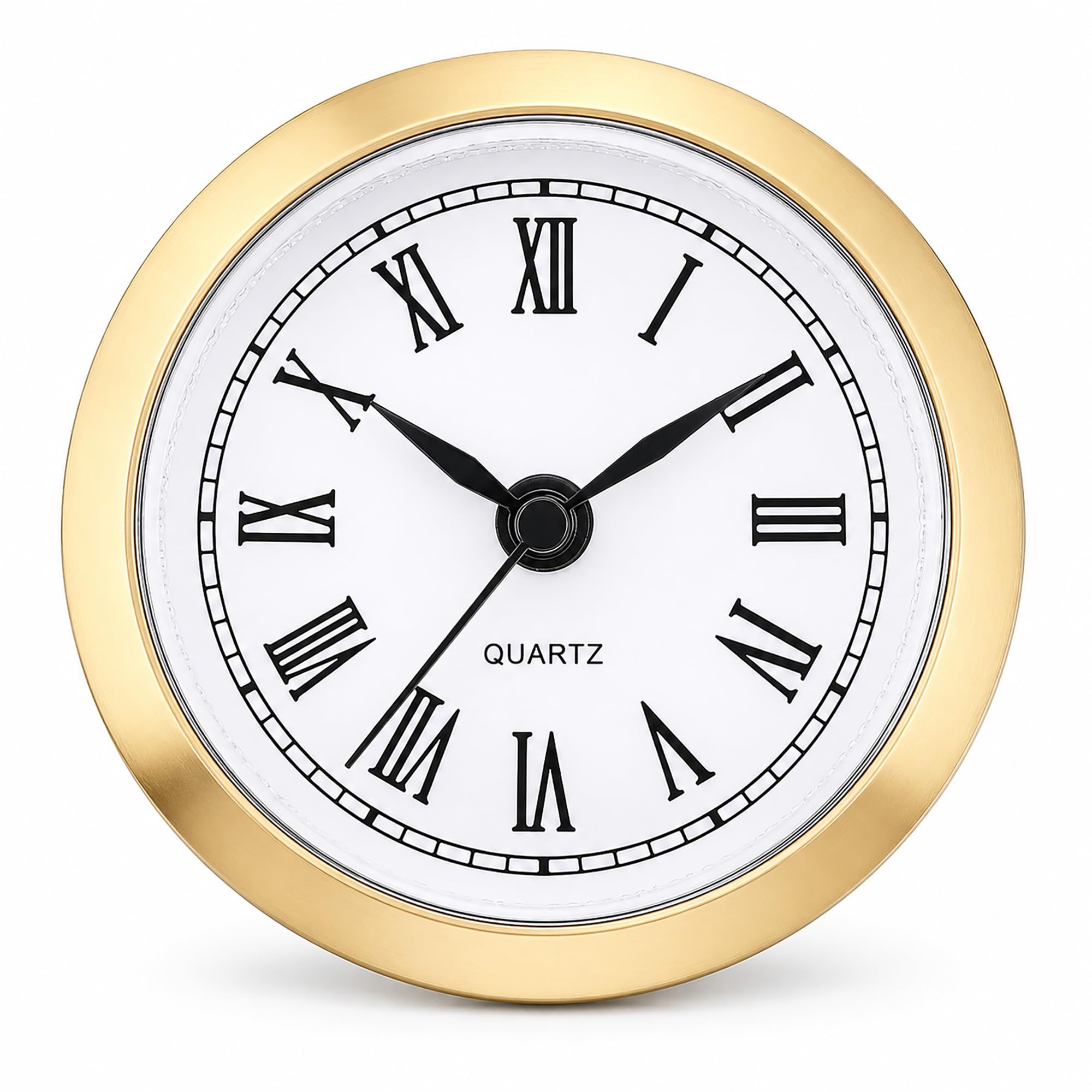 ZAYSY 61 mm Mini Quartz Clock Insert – Roman Numeral Caravan Clock