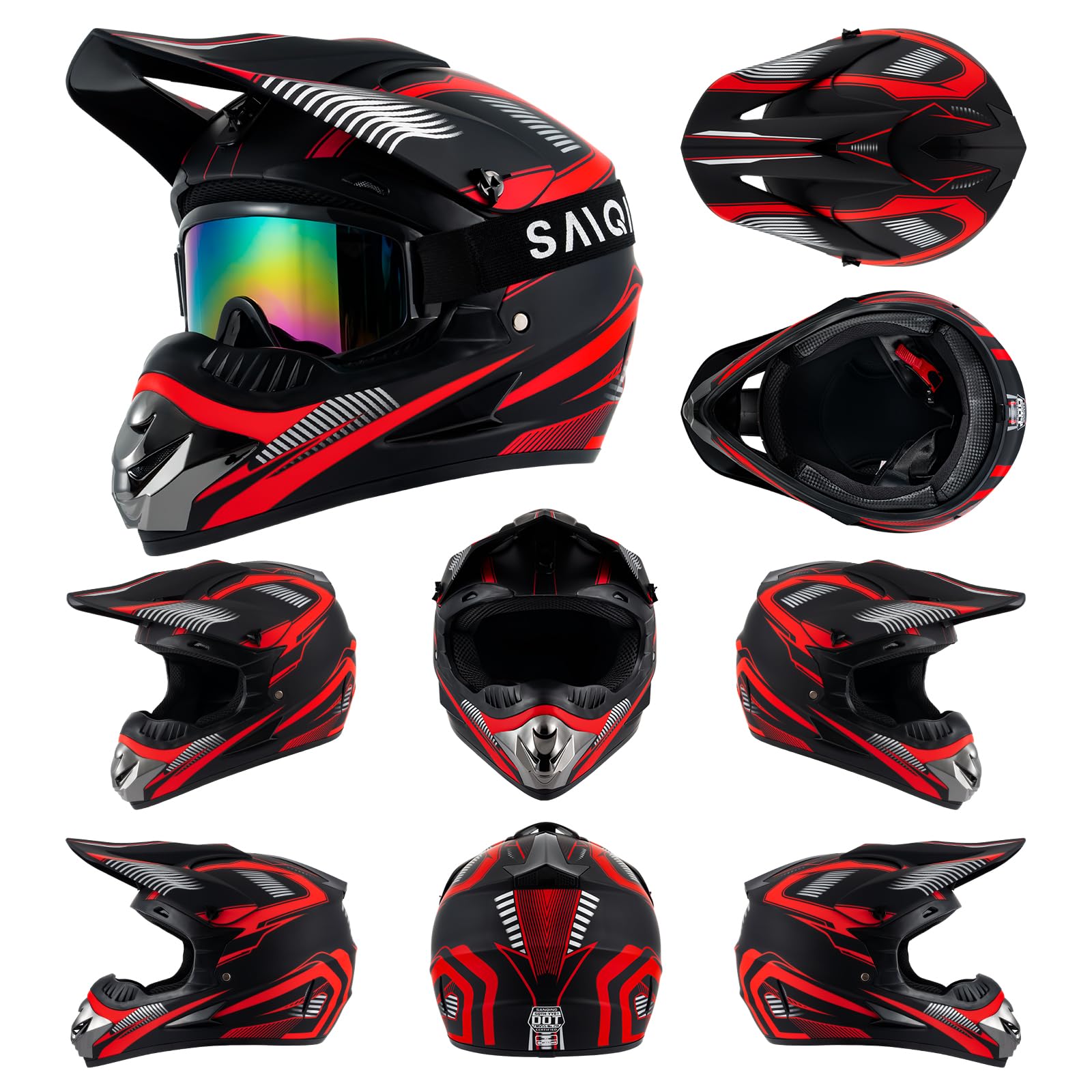 Amazon.com: Kids Dirt Bike Helmet DOT Approved,Youth Full Face