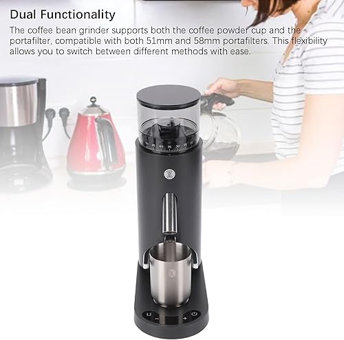 Miniatura 7 de Yoidesu Molinillo de café eléctrico, eléctrico, portátil, pequeño, silencioso y ajustable, 20 ajustes de molienda para expreso, moka, verter, prensa