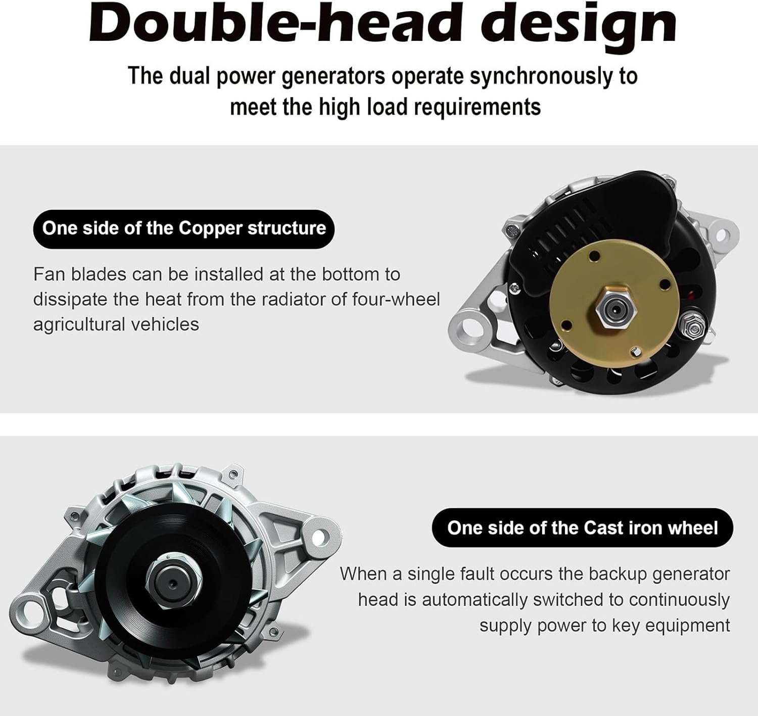 1500W Permanent Magnet Generator 220V Belt Powered With Copper Coil, Low Noise Household Lighting Generator for Emergency Power, DIY Energy Projects & Off Grid Systems