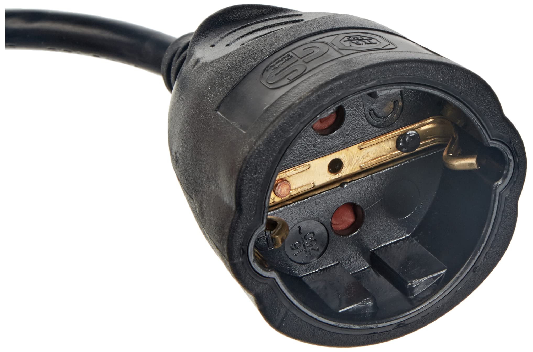 UNITEC Schuko - Prolunga H05VV-F3G1,5mm², IP 20, 10 m, colore: Nero