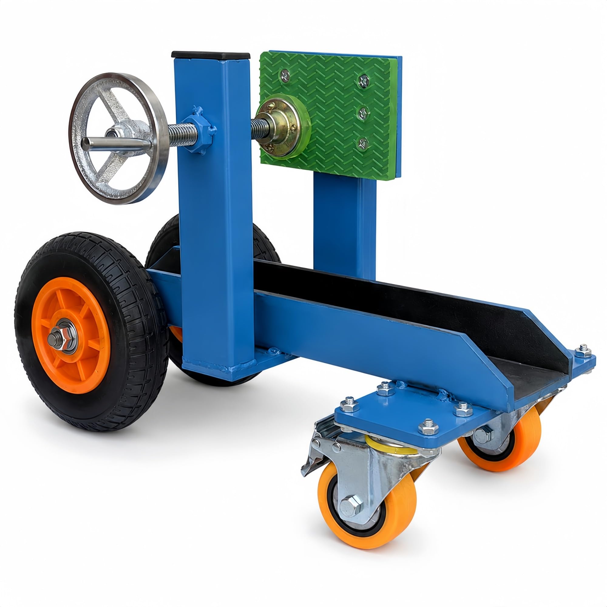 Vier-Rad Plattenwagen for Glas, Steinplatten und Türen | Klemmung mit Handrad und Gummiauflage for Plattentransport in der Werkstatt(Blue)