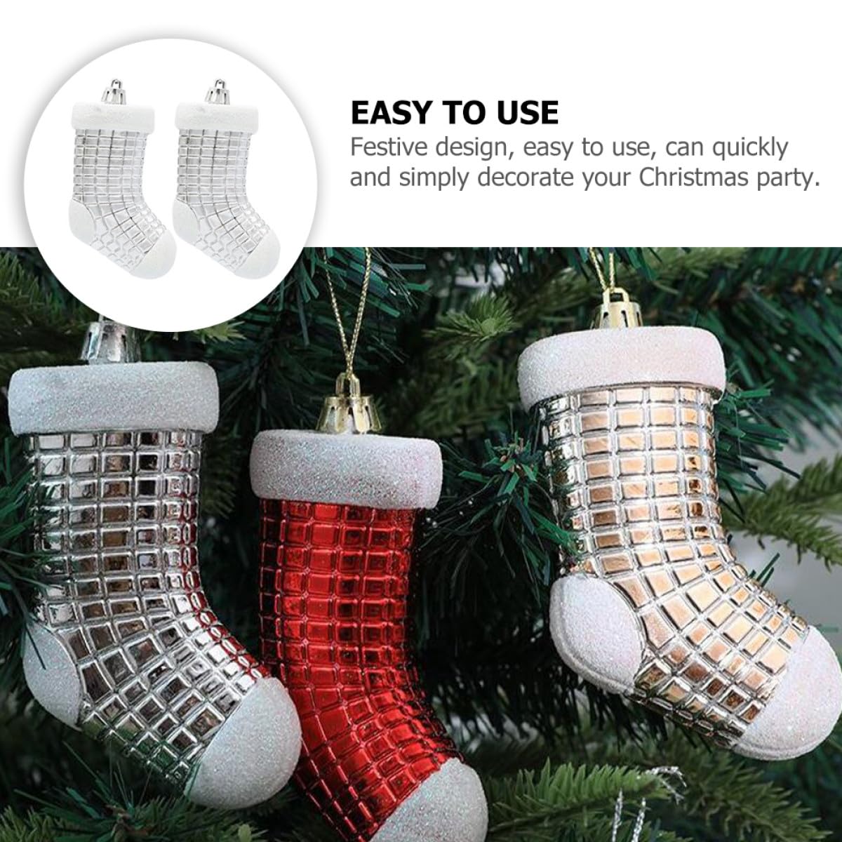 IMIKEYA 20 STK Weihnachtsbaum-anhänger Süßigkeiten- Weihnachtsfensteranhänger Weihnachtsanhänger Selber Machen Weihnachtsbaum-Requisite Girlandendekor Weihnachtsbaumschmuck Plastik