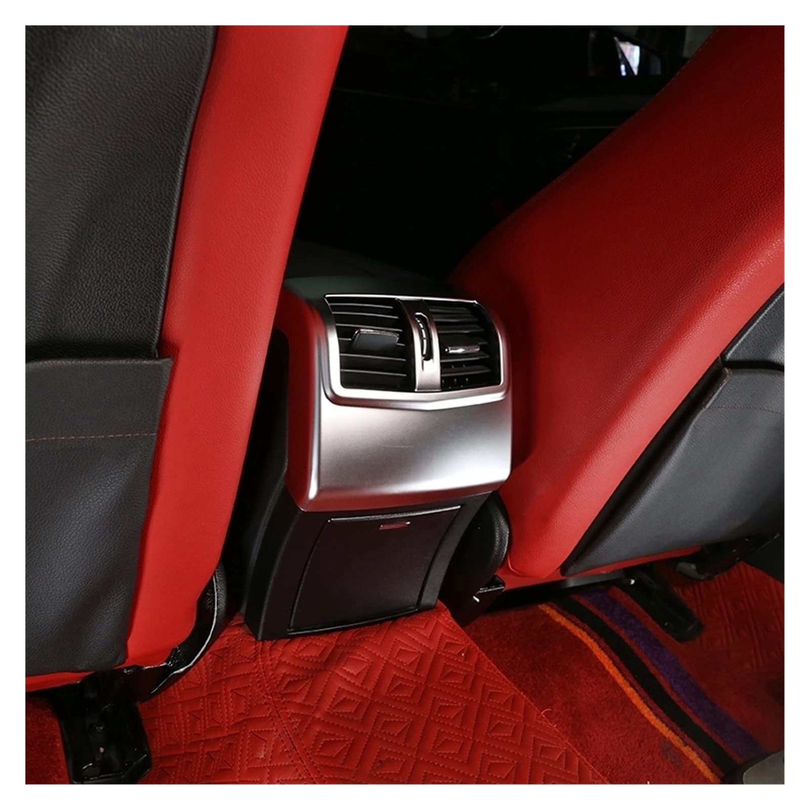 YINGO Kompatybilny z klasą MERCEDES BENZ W212 2012-2015 ABS. Klimatyzacja samochodu z włókna węglowego AC. Akcesoria do wykończenia osłony(Matte silver)