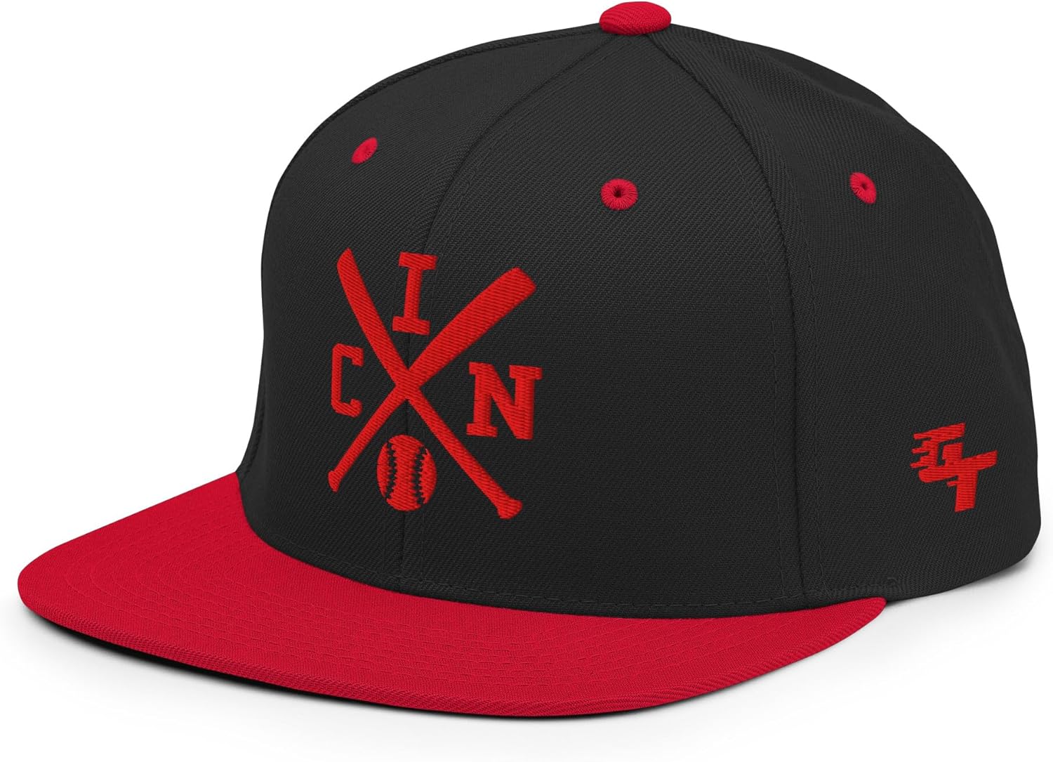 Cincinnati Baseball Bats Retro Red CIN Snapback Hat Baseball Cap