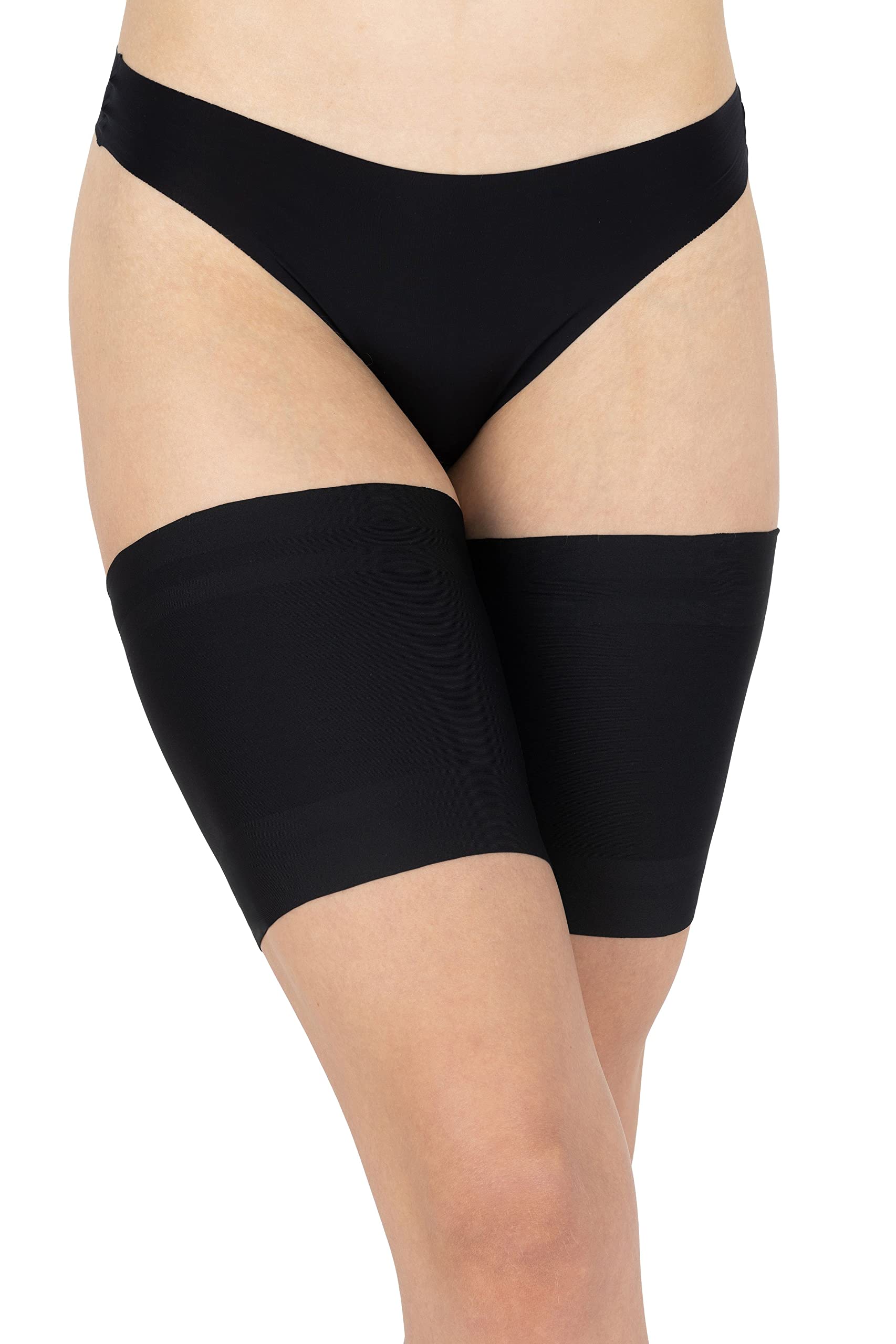 Lores Women's Nero Anti-Chafing Thigh Bands Prevent Thigh Rubbing Satin Protector, Xl