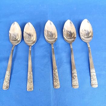 昭和レトロ　グレープフルーツ スプーン おうち喫茶店！グレープフルーツスプーン 5本 昭和レトロ - メルカリ