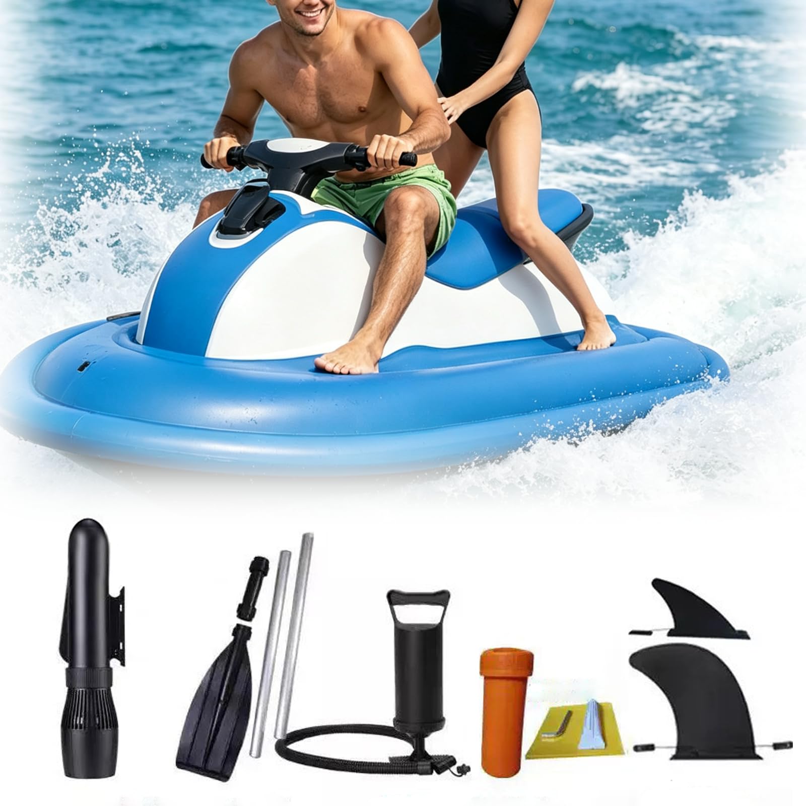 DongDongQiang Inflatable Jet Ski with Detachable 500W Motor