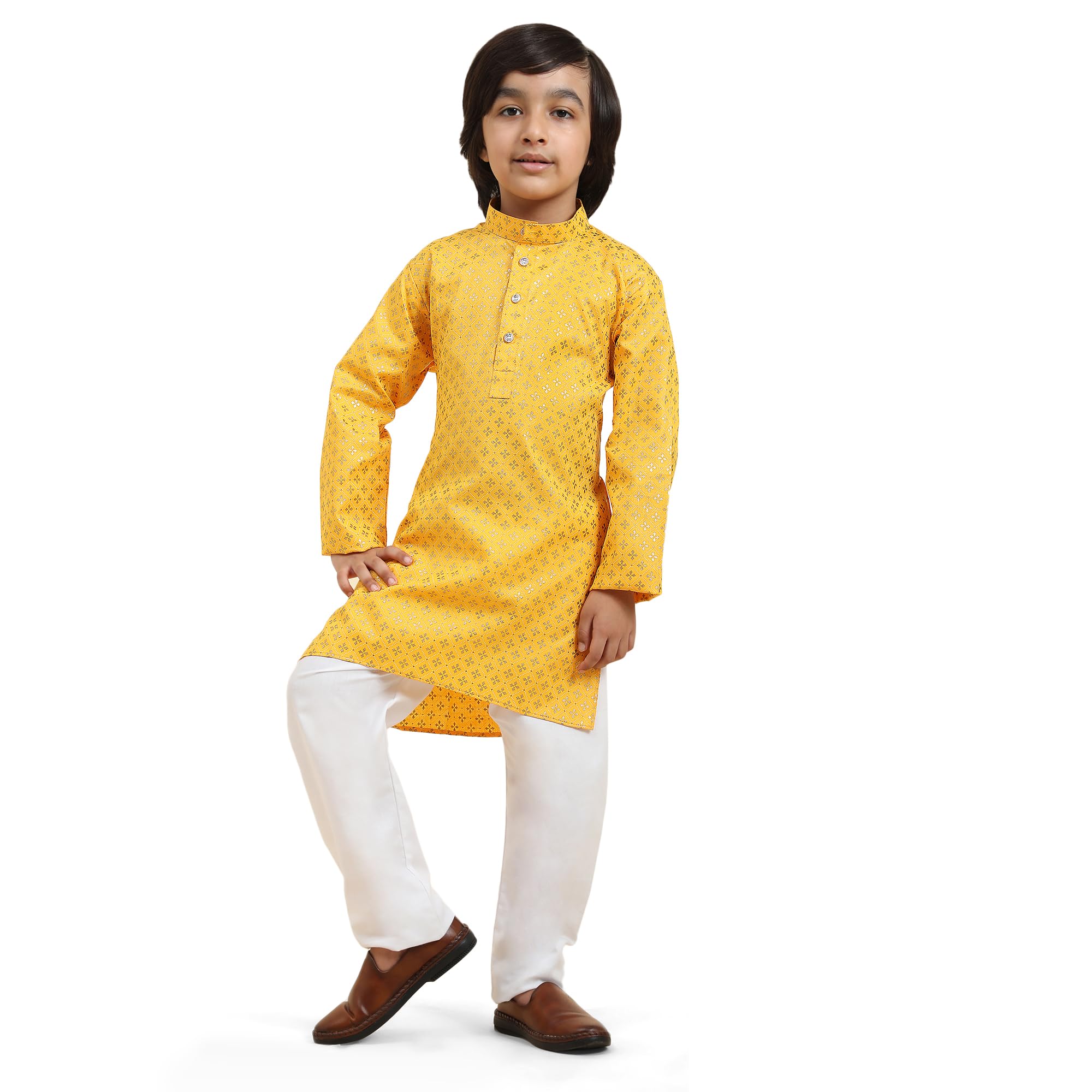Pro-Ethic Style DeveloperBoy's Cotton Solid Kurta Pajama Set