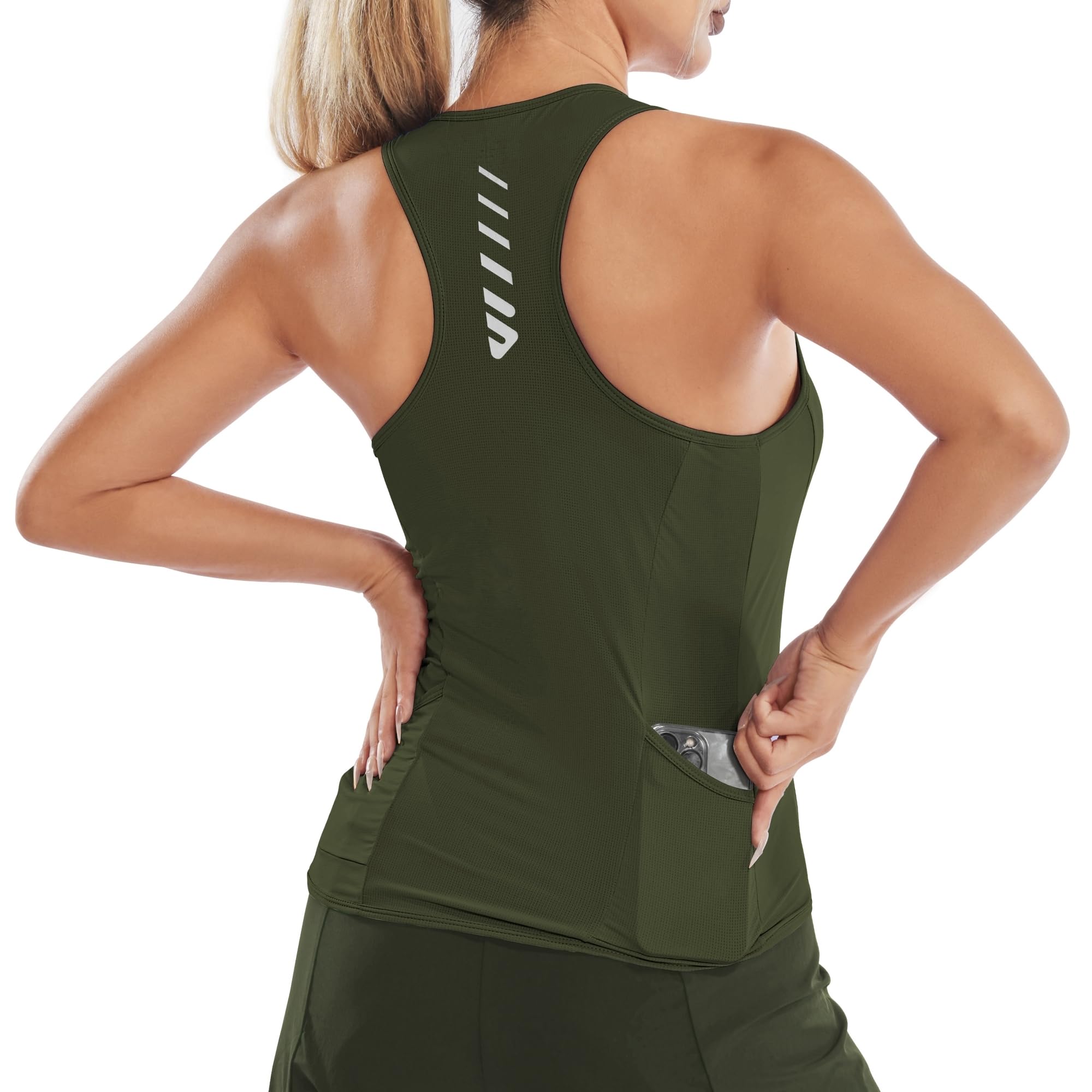Wulibike Sleeveless Cycling Jersey Women Running Shirts Vest bike top Summer Biking tank Basic Top With Pockets
