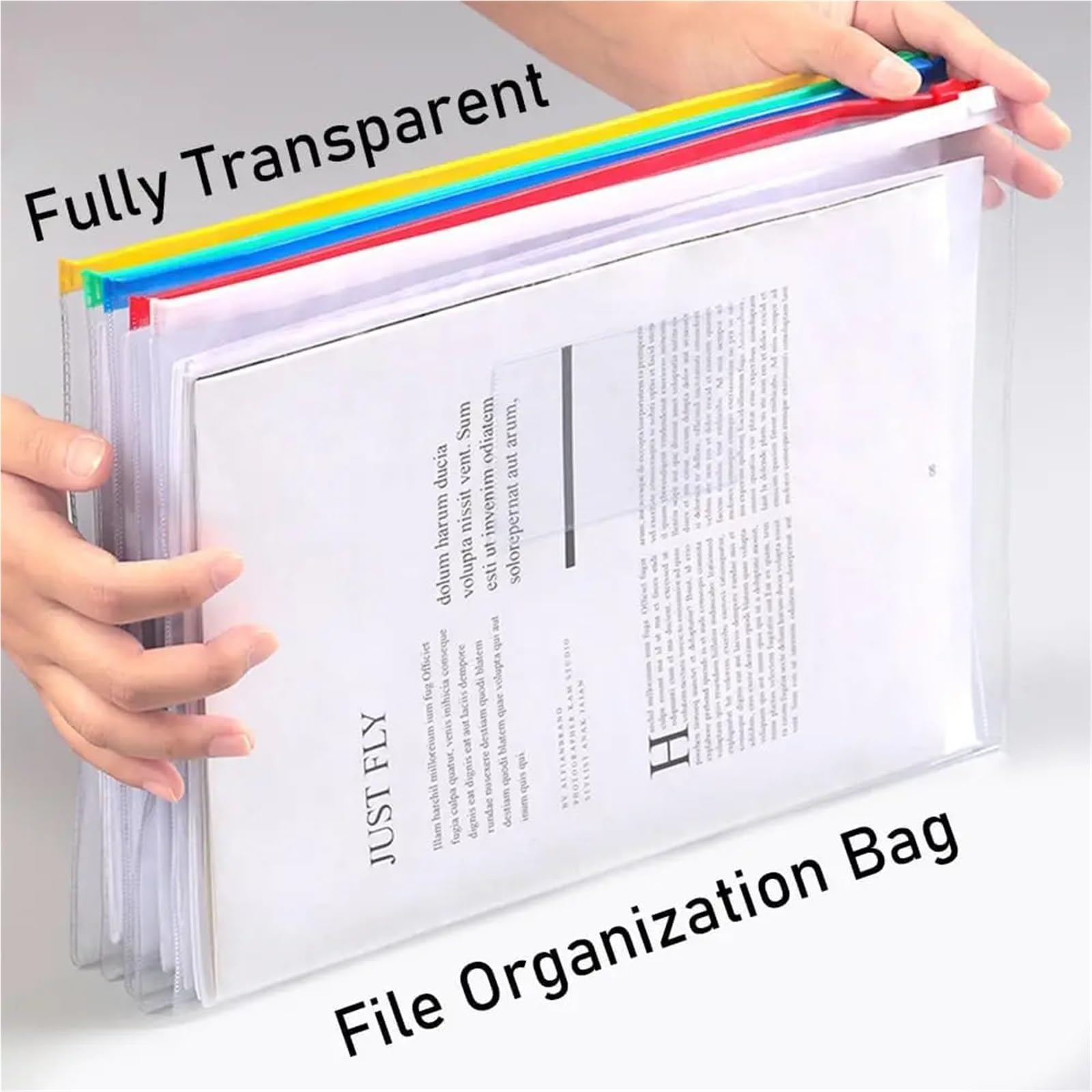 Lot de 50 pochettes transparentes à fermeture éclair en plastique avec pochette pour étiquettes