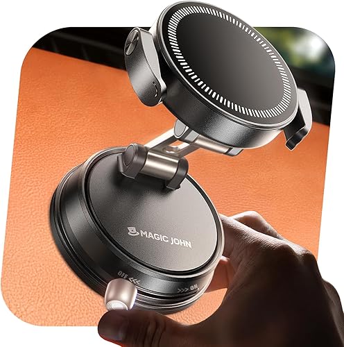 MAGIC JOHN Soporte de coche MagSafe 20 imanes N55 y brazo de clip Soporte magnético ajustable de 360 para teléfono de automóvil, soportes de