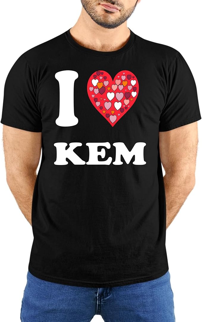 KEM Colorful I Heart KEM First Name I Love KEM Personalized