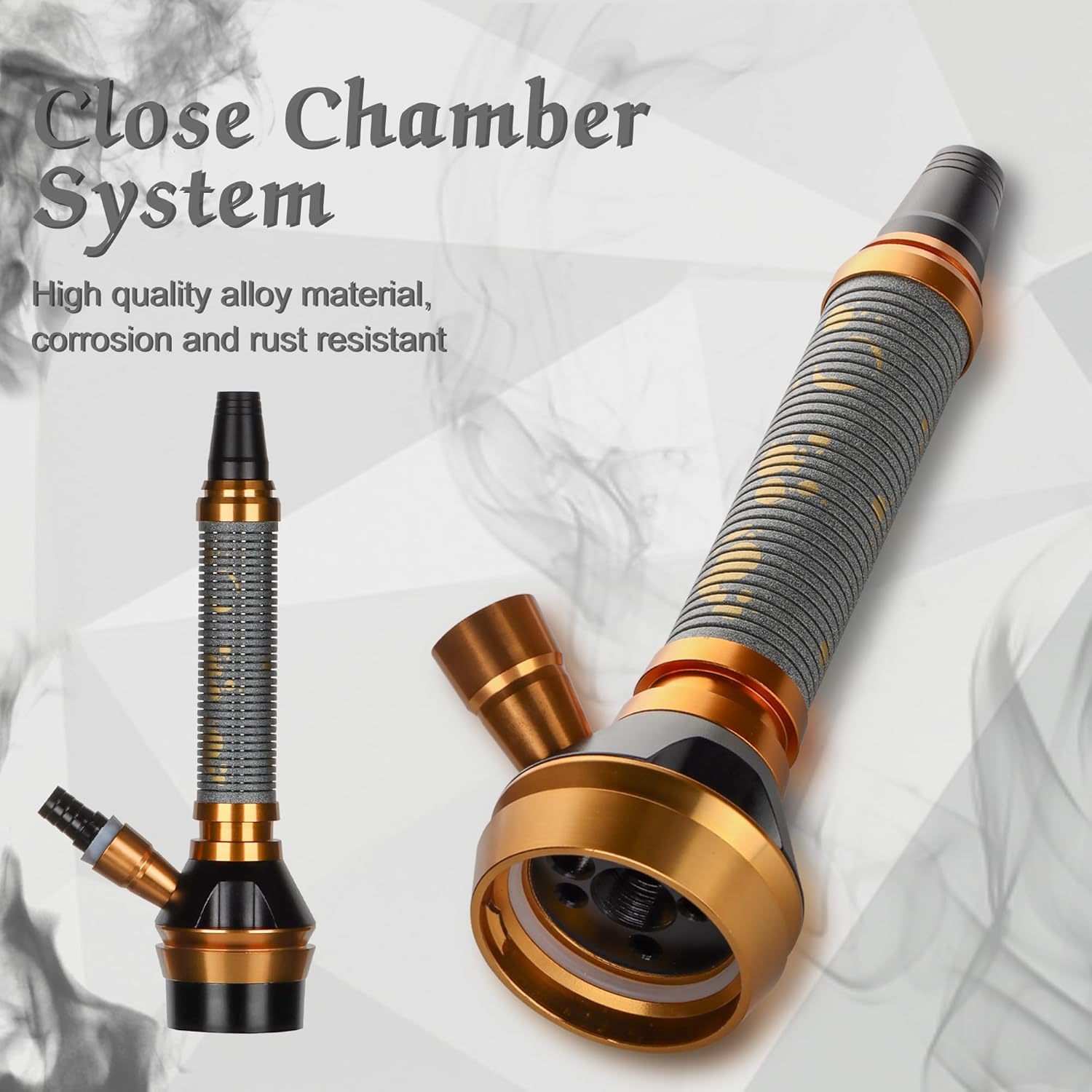 Hookah Set with Silicone Hose Bowl Glass Hookah Kit with Shisha Accessories (Blake)