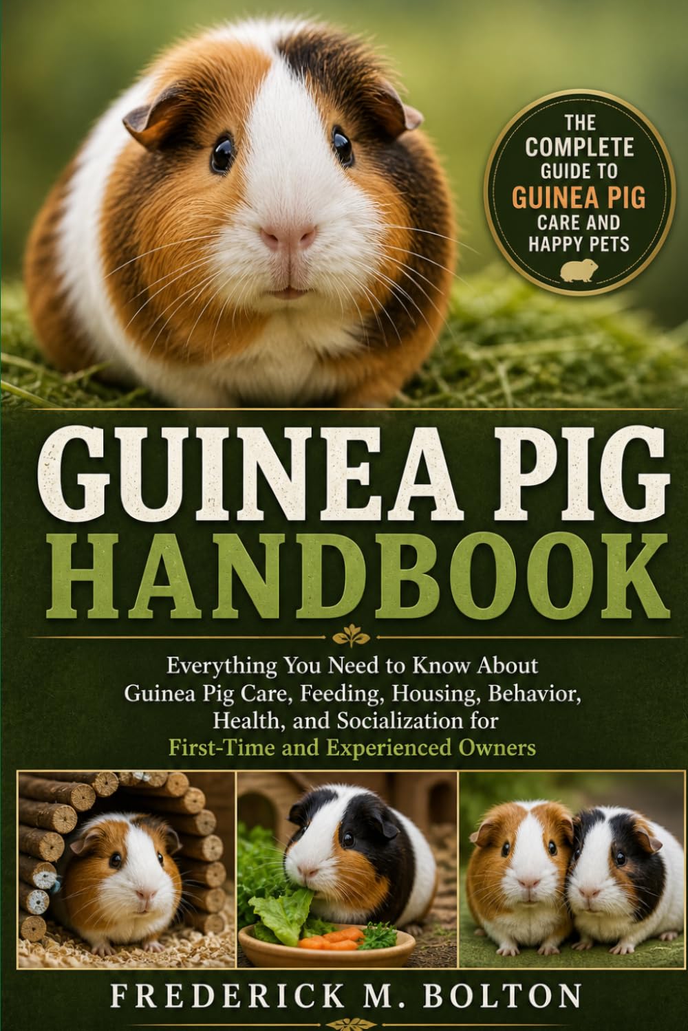 GUINEA PIG HANDBOOK: Everything You Need to Know About Guinea Pig Care, Feeding, Housing, Behavior, Health, and Socialization for First-Time and Experienced Owners