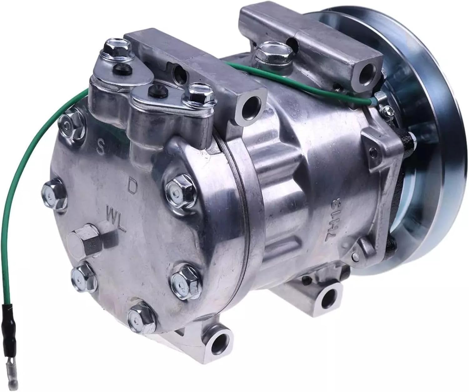 24V SD7H13 A/C Compressor LC91V00001F1 LC91V00002F2 Compatible for New Holland Crawler Excavator EH215 E160 EH160 E215