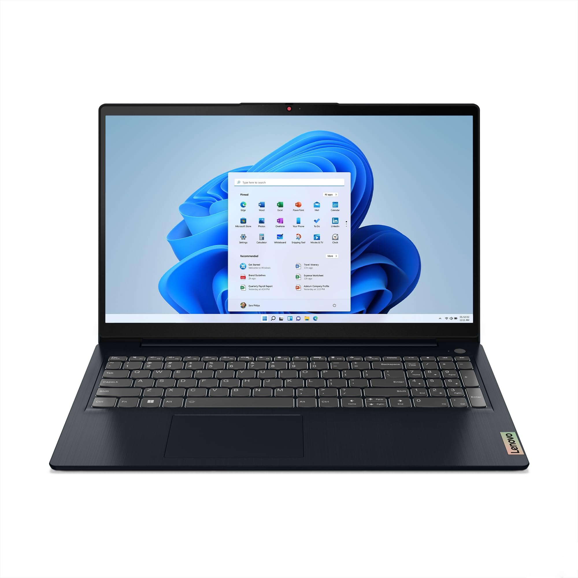 Lenovo IdeaPad 3 | 15 inch Full HD Laptop | Intel Core i7-1255U | 8GB RAM | 512GB SSD | Windows 11 Home | Abyss Blue