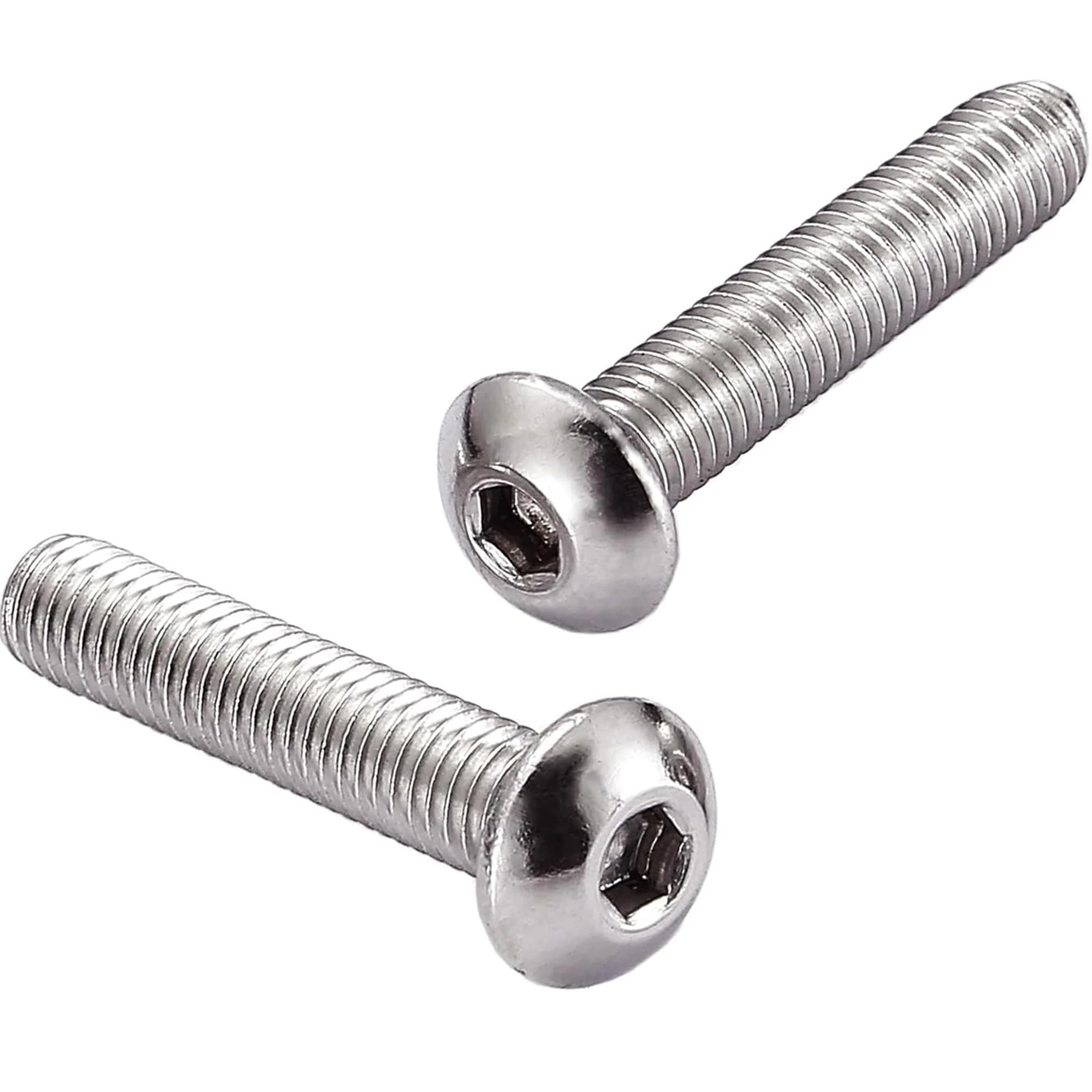 Hex Socket Button Head Bolts Screws A2 304 Stainless Steel (ISO 7380) Fully Threaded M8x30mm Pack of: 20