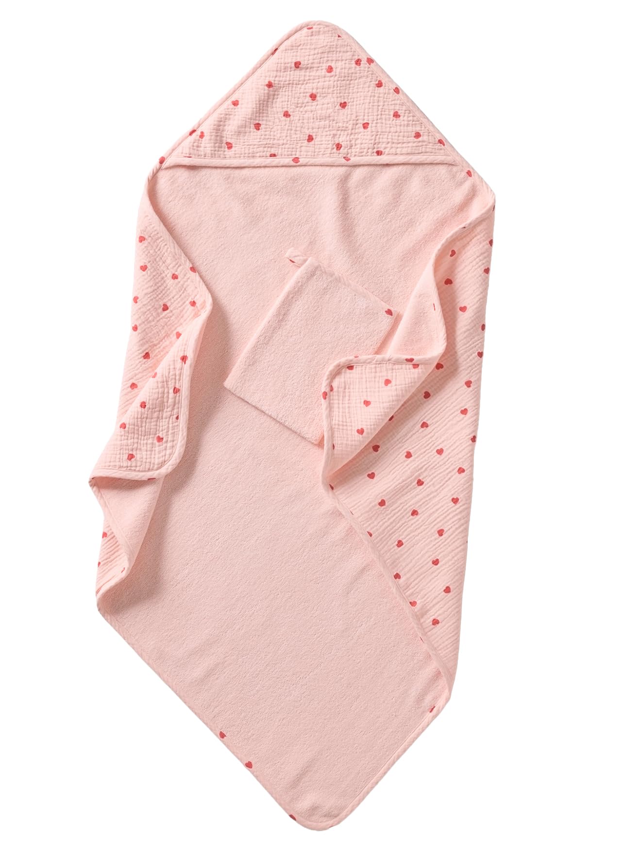 VERTBAUDET Cape de bain MON COEUR gant de toilette