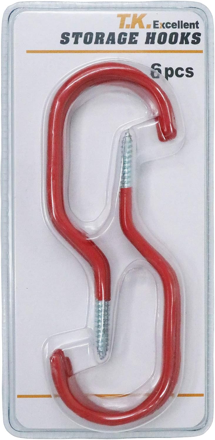 T.K.Excellent Heavy Duty Bike Storage Hooks Set Kit,6 Pcs